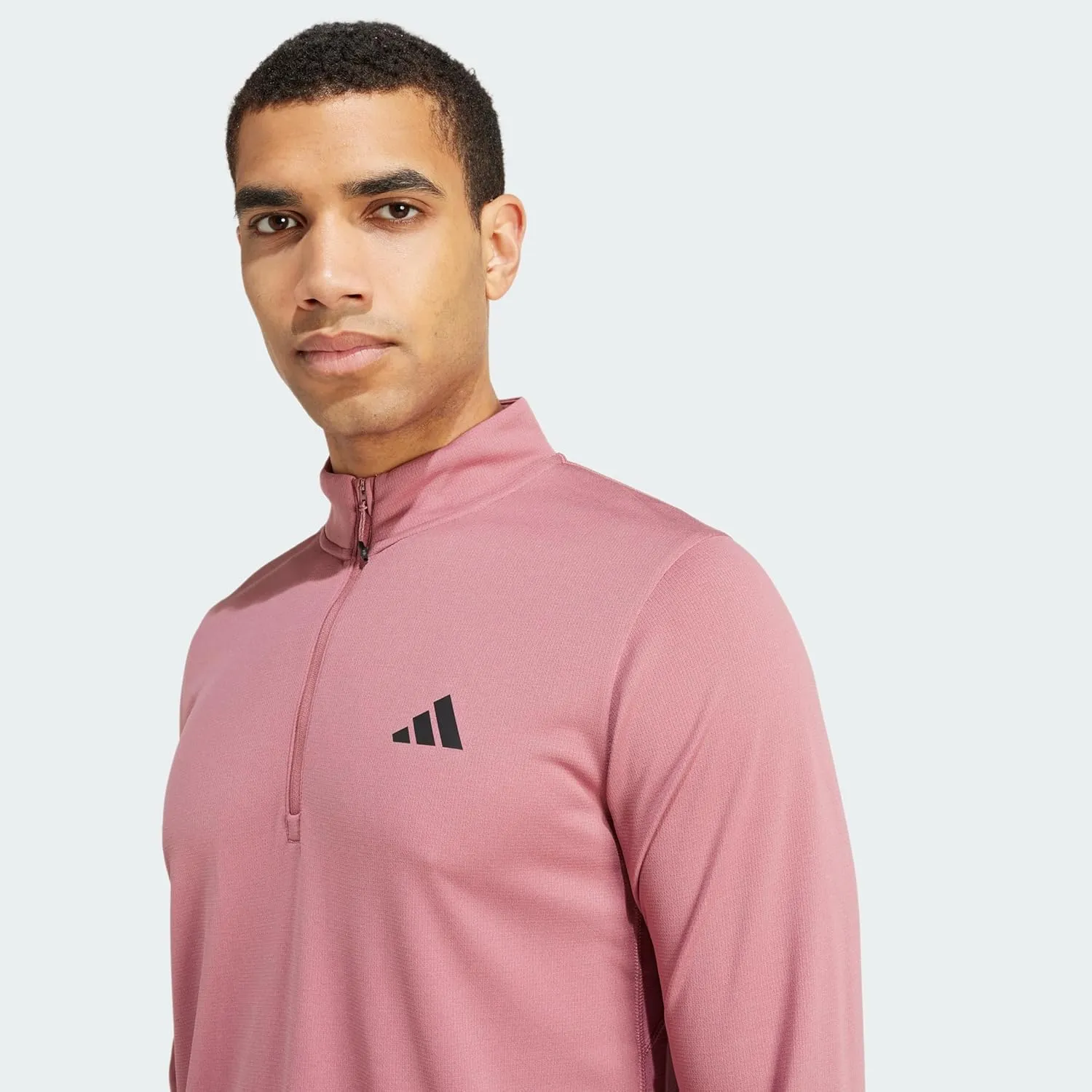 adidas Men's Train Essentials Quarter-Zip Long Sleeve T-Shirt