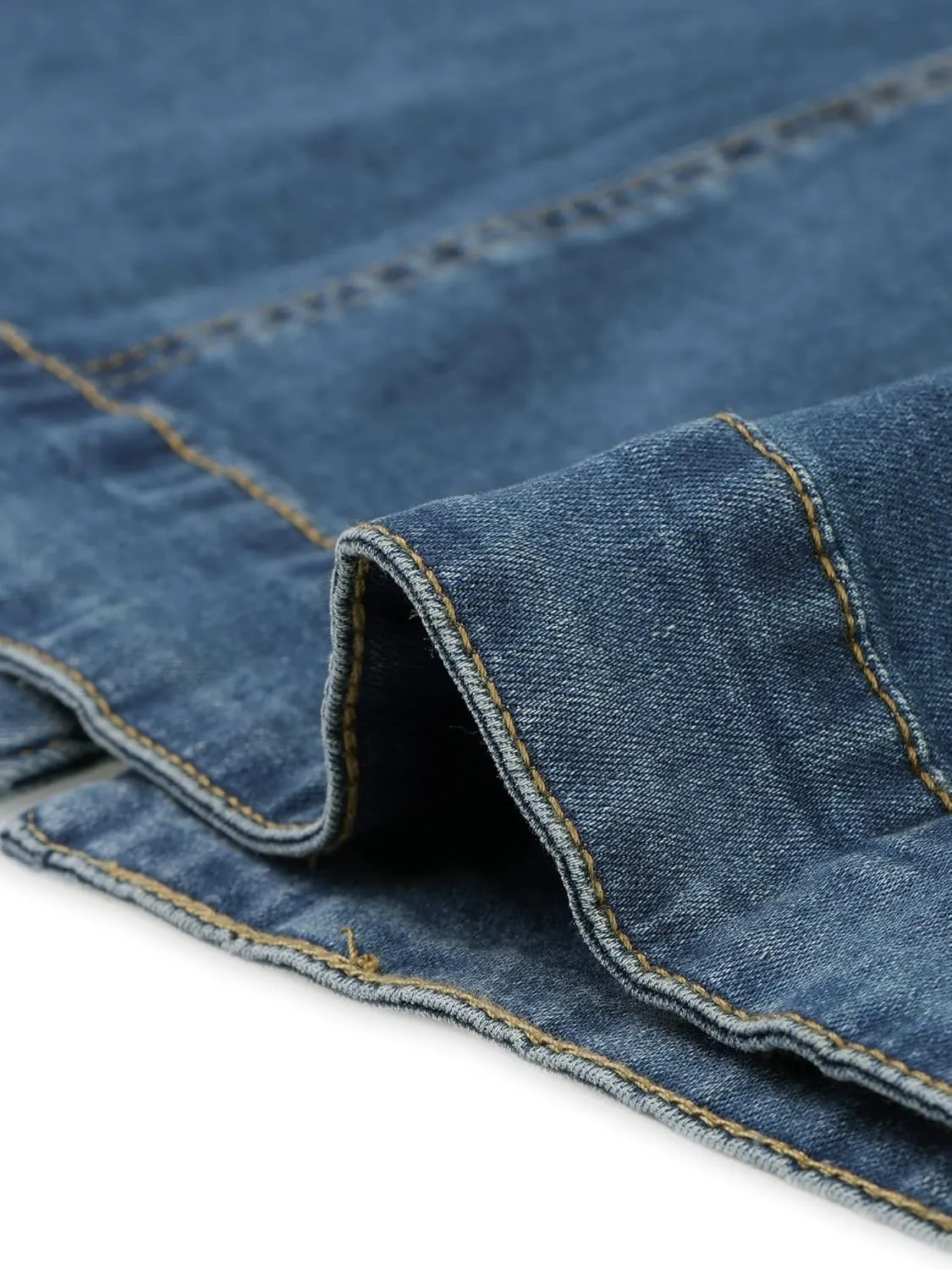 Agnes Orinda Plus Size Short Sleeve Denim Jackets for Women Button Washed Cropped Jean Jacket