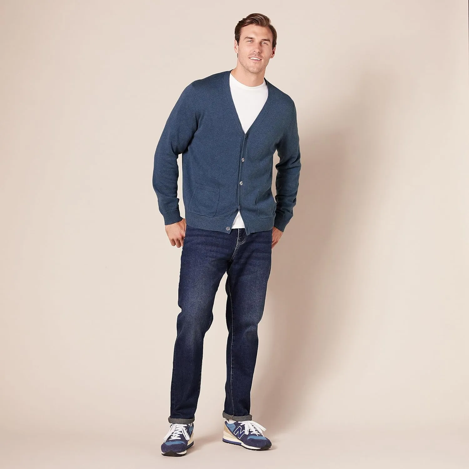 Amazon Essentials Men's Cotton Cardigan Sweater