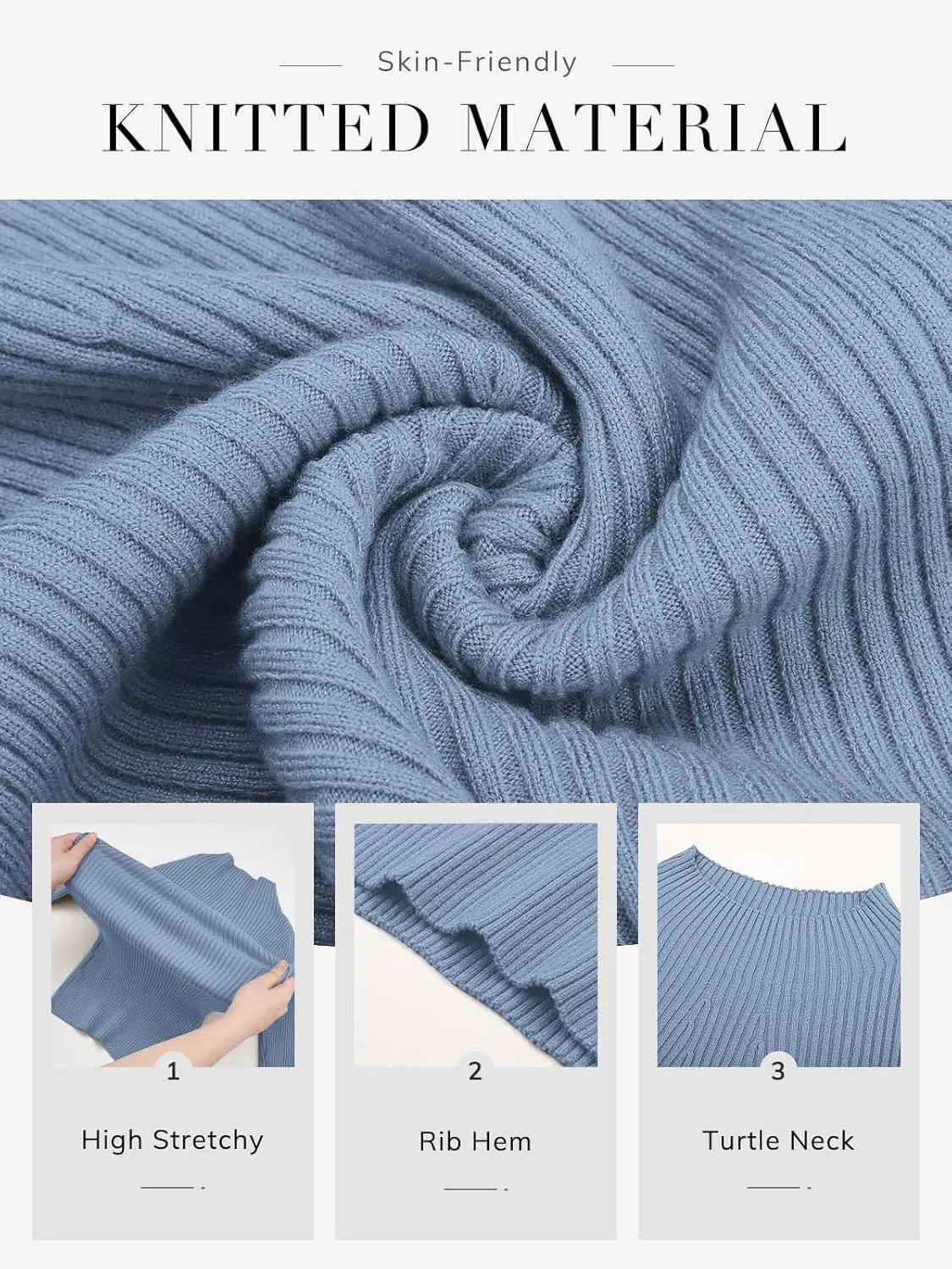 ATHMILE Women's 2025 Fall Long Sleeve Pullover Ribbed Knit Sweater Low Mock Neck Slim Fit Basic Casual Tee Tops