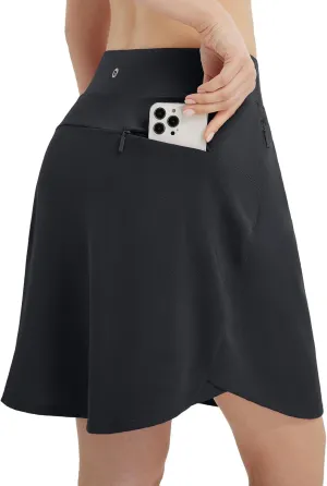 baleaf Skorts for Woman 20" Knee Length Golf Tennis Skirt High Waisted Long Athletic Casual Pockets UPF 50 