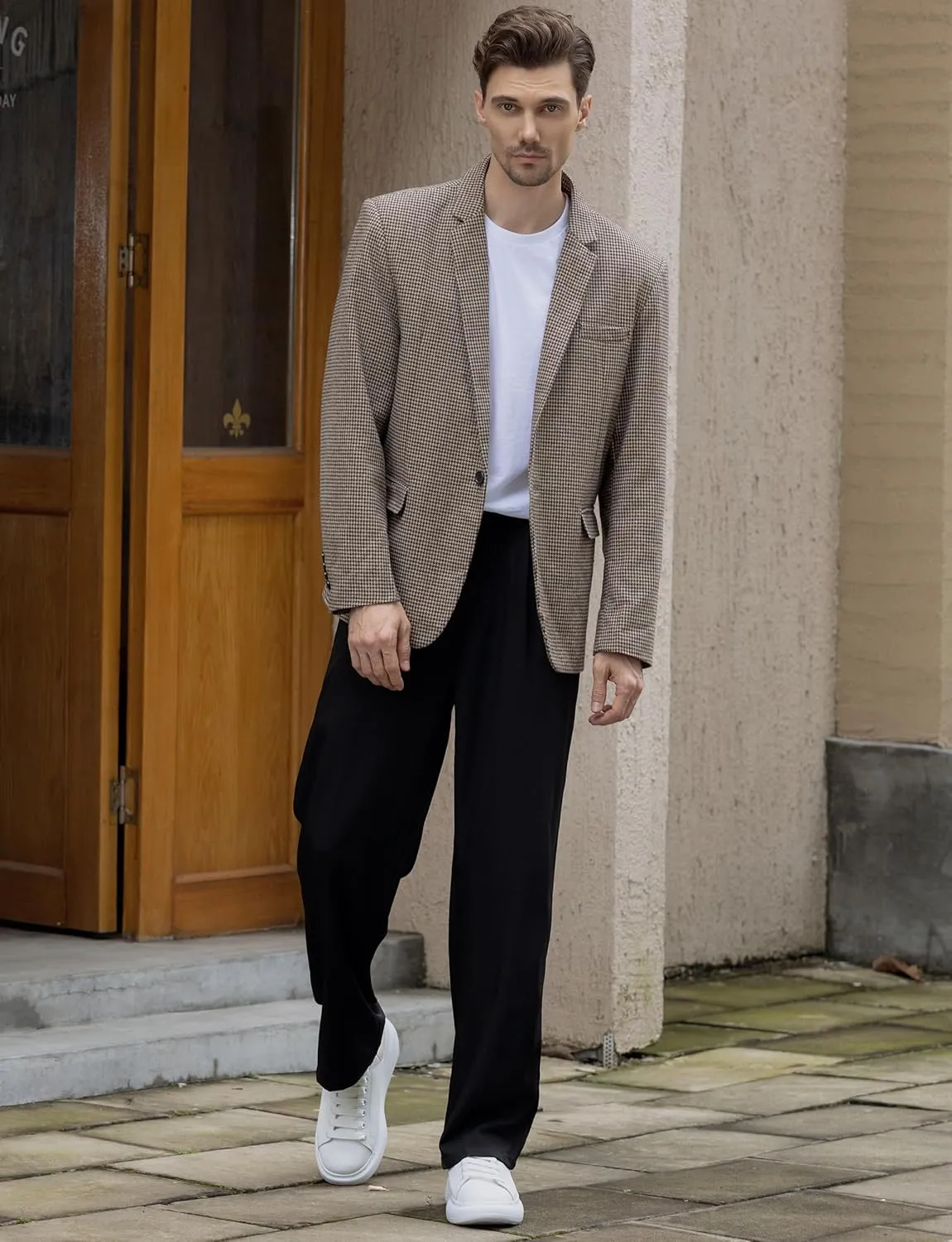 Beninos Men's Casual Blazer Suit Jackets Lightweight Sports Coats One Button