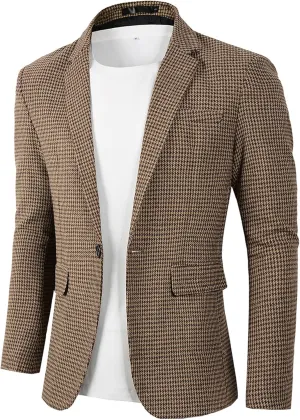Beninos Men's Casual Blazer Suit Jackets Lightweight Sports Coats One Button