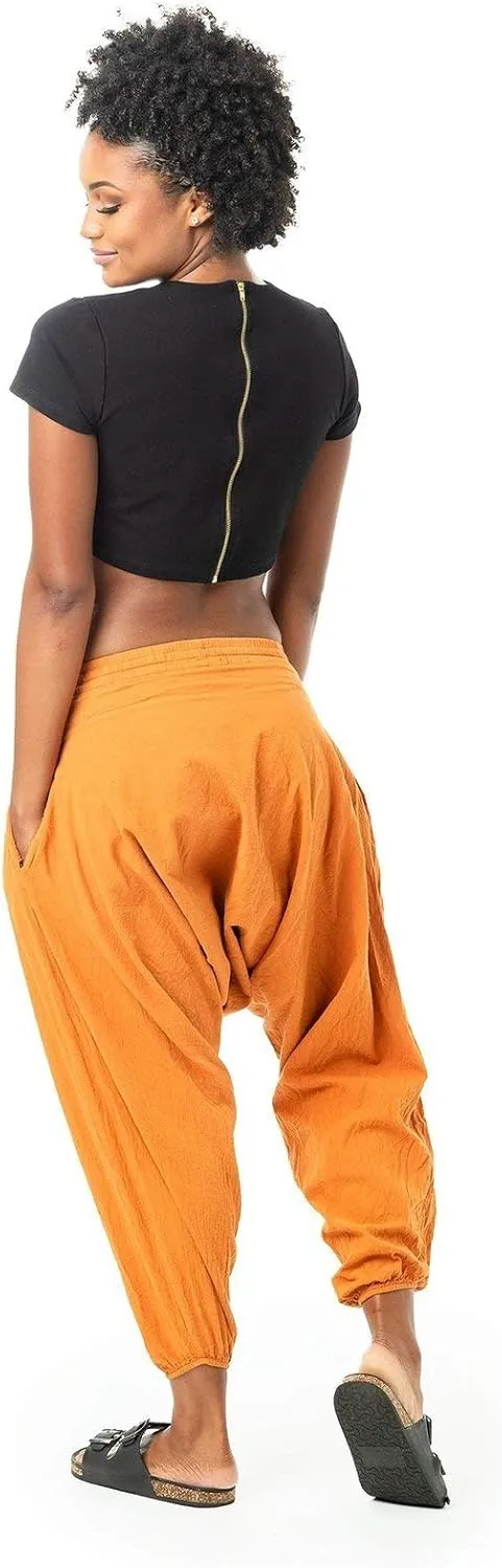 Buddha Pants Savannah Winter Harem Pants | 100% Cotton Boho Pants for Men & Women | Yoga, Casual Wear, Beach, Travel