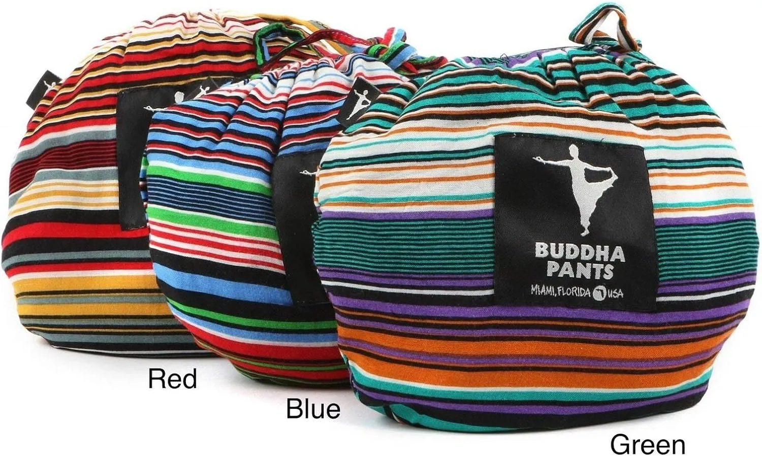 Buddha Pants Striped Harem Pants | 100% Cotton Boho Pants with Pockets for Men & Women | Yoga, Casual Wear, Beach, Travel