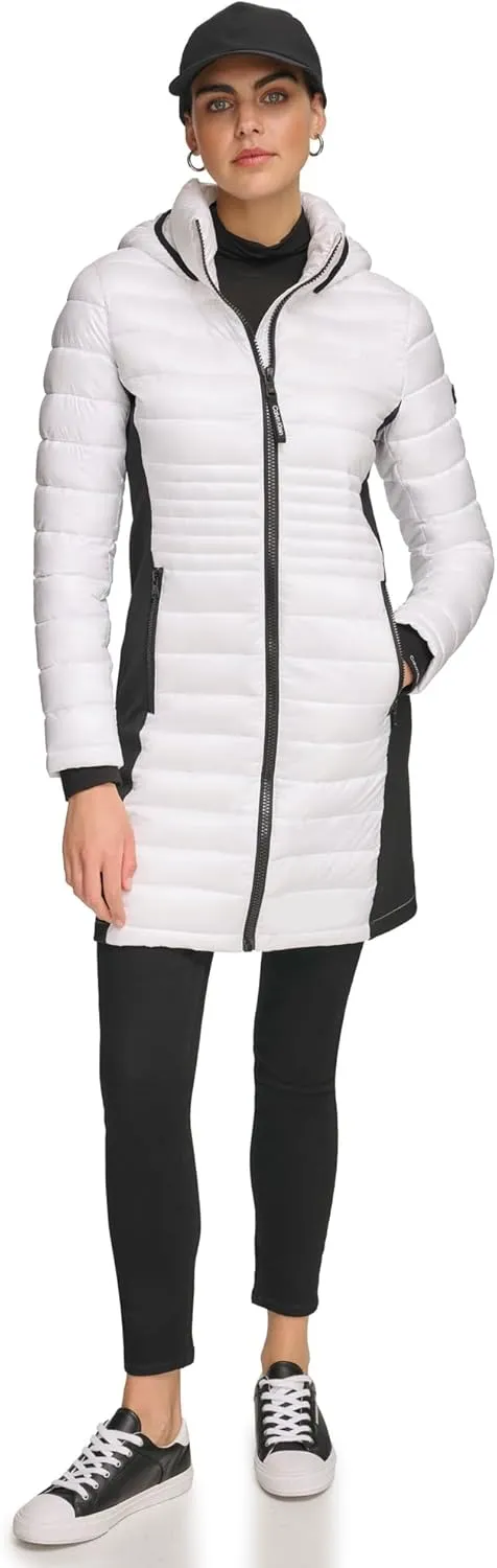 Calvin Klein Women's Long Light-weight Puffer Jacket