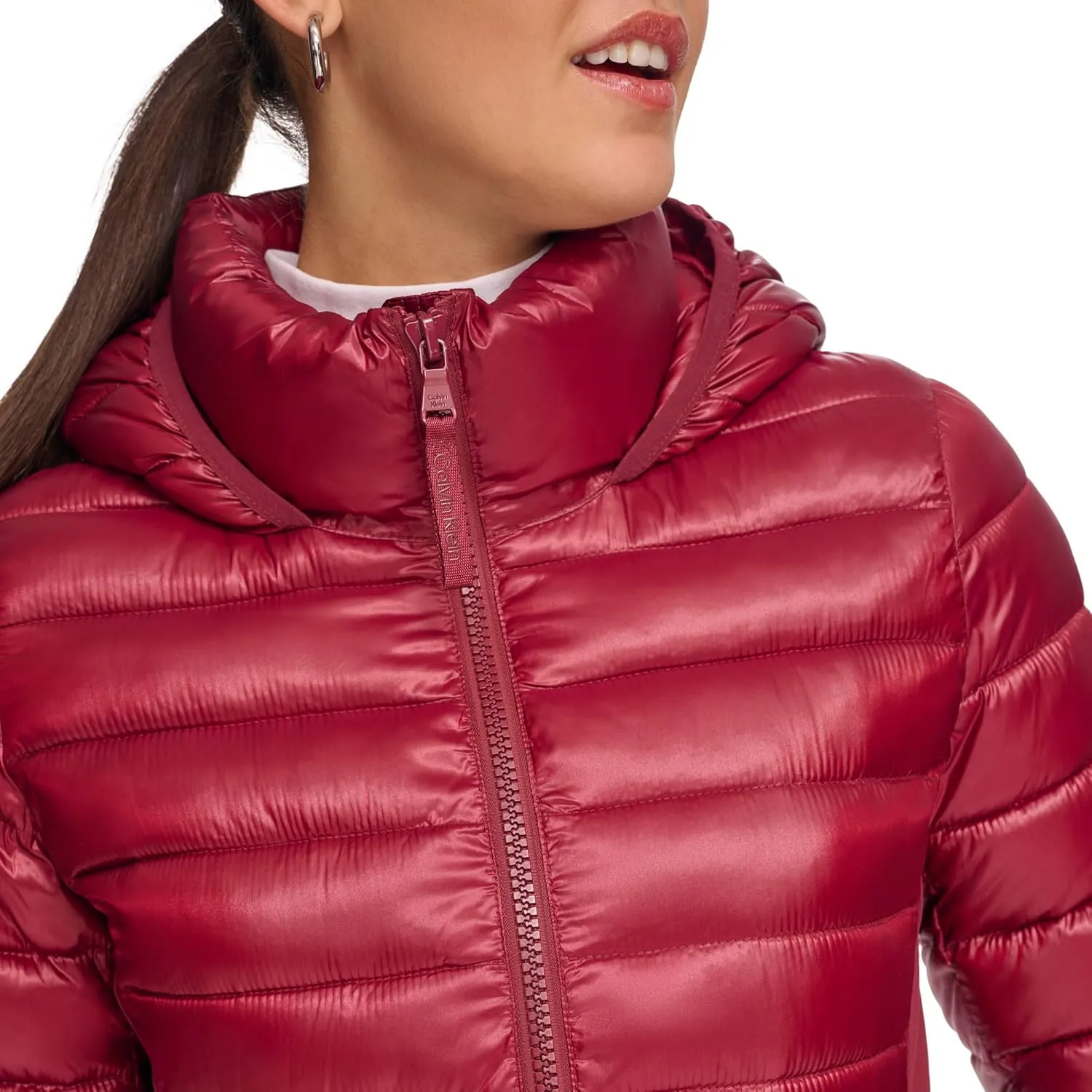 Calvin Klein Women's Long Light-weight Puffer Jacket