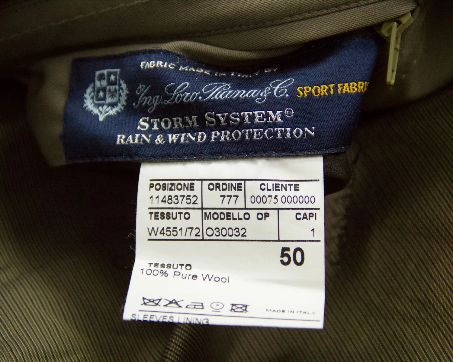CANALI x LORO PIANA Storm System 100% Wool Jacket SIZE US 40R