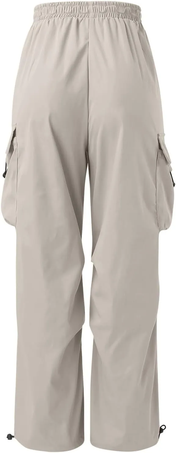 Cargo Pants for Men, Casual Solid Color Sports Multi Pocket Foot Rope Pants Street Fashion Tie Waist Sweatpants