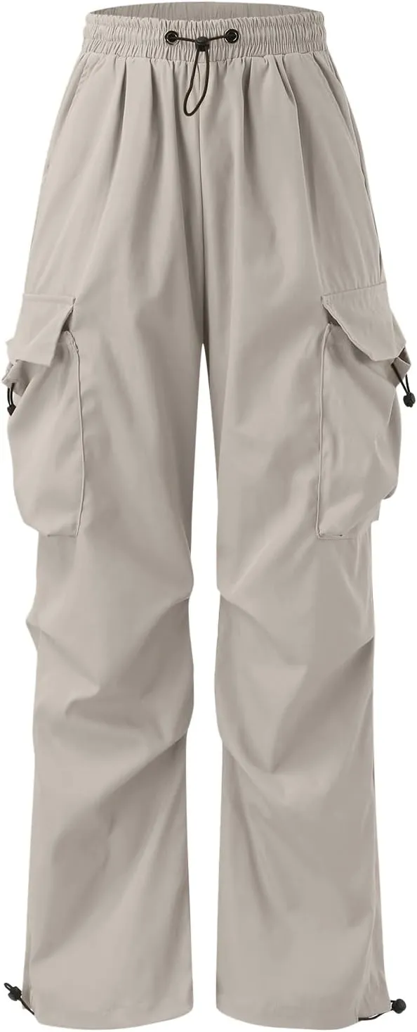 Cargo Pants for Men, Casual Solid Color Sports Multi Pocket Foot Rope Pants Street Fashion Tie Waist Sweatpants