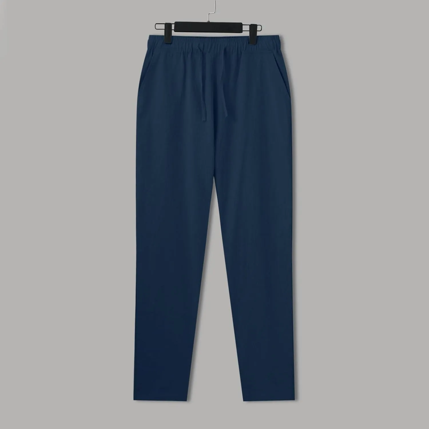 Cargo Work Pant Men Drawstring Waist Casual Pants Fitness Running Workout Sweatpants Baggy Joggers Sweat Pant