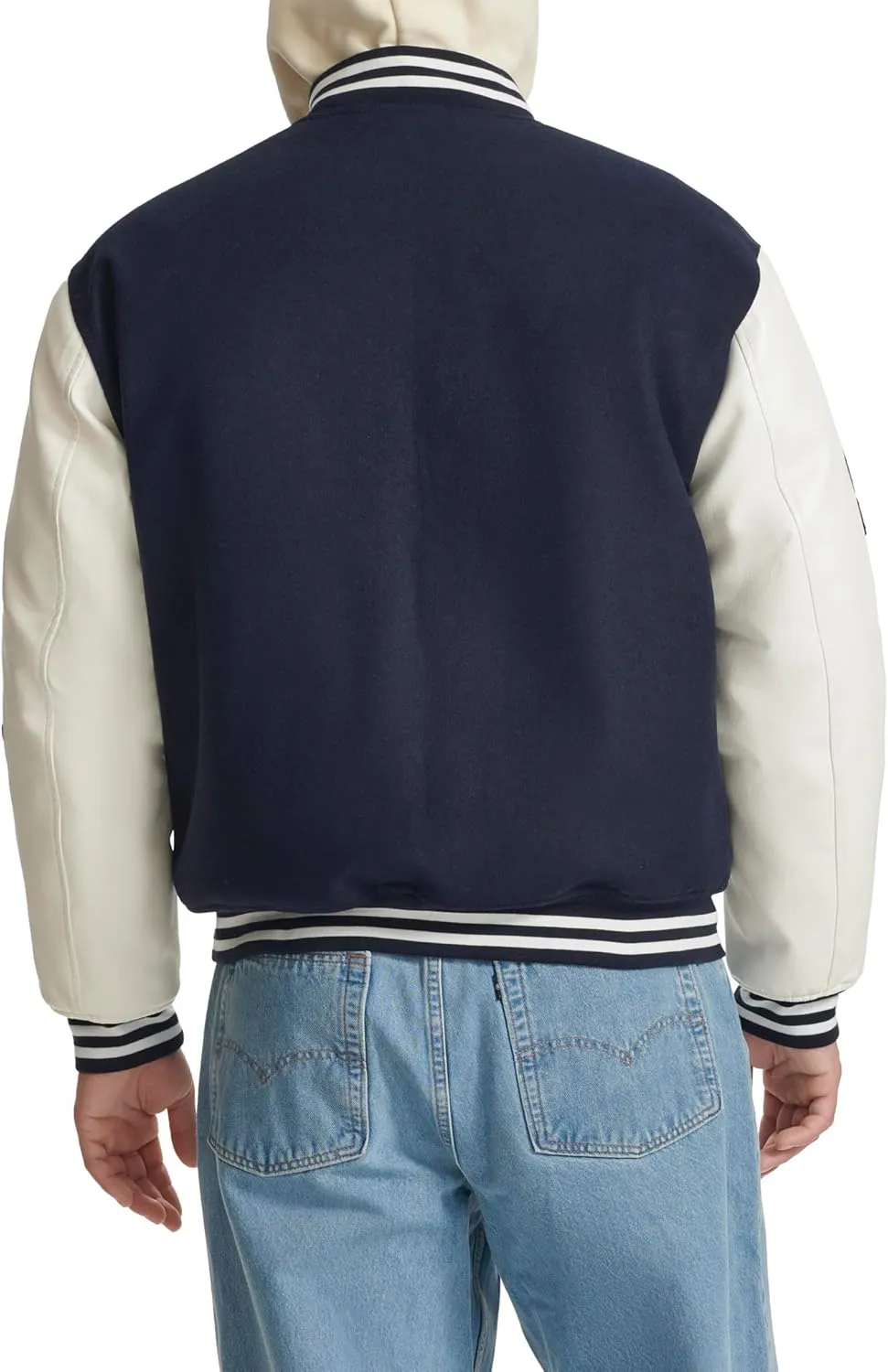 Champion Men's Letterman Varsity Bomber Jacket with Patches