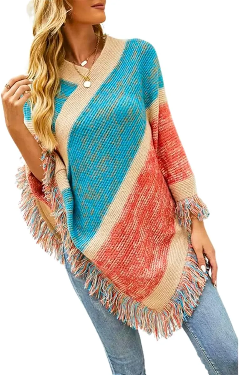Chic Cardigan Bohemian Poncho | Soft and Comfortable Lightweight Cardigan Poncho | Cute and Stylish Shawl