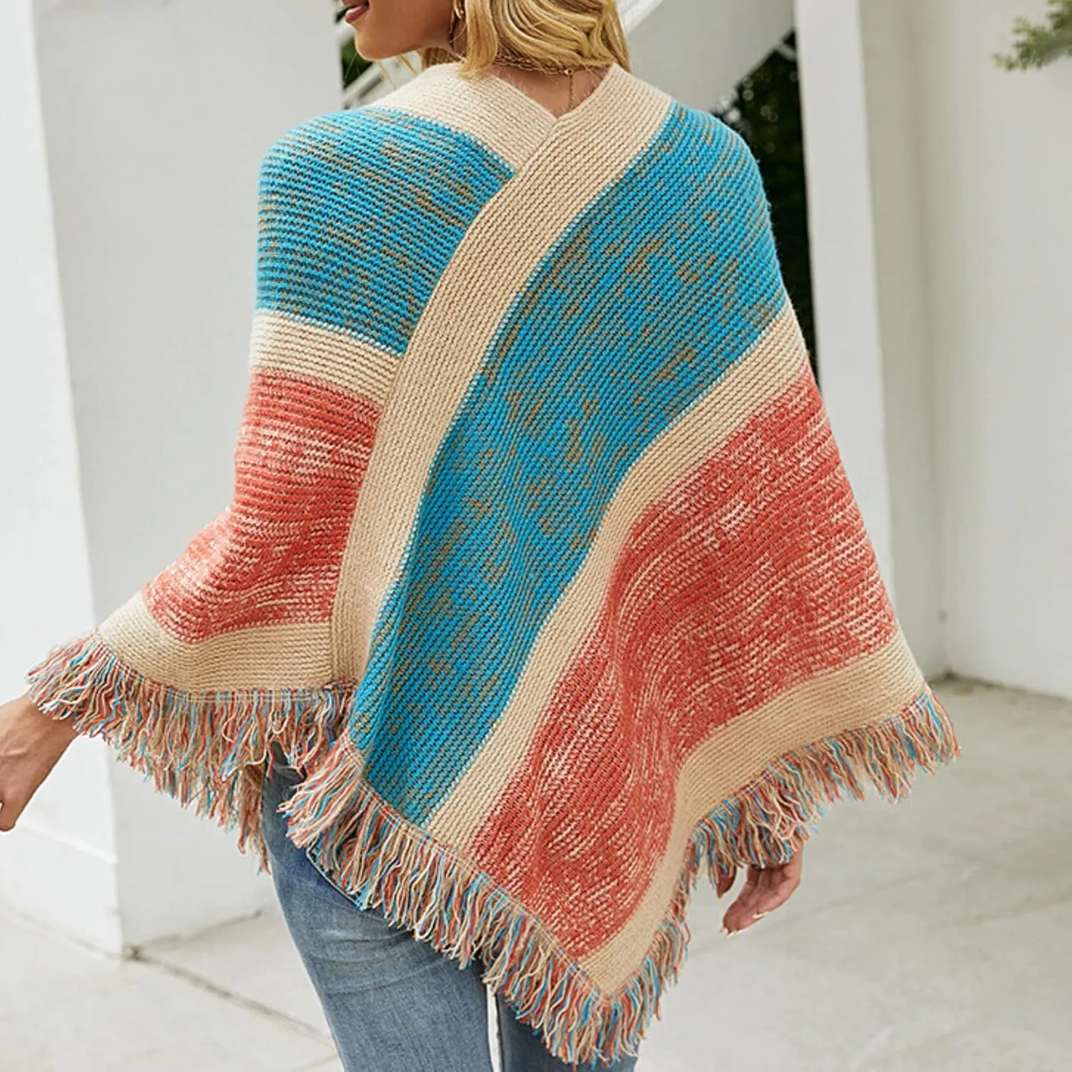 Chic Cardigan Bohemian Poncho | Soft and Comfortable Lightweight Cardigan Poncho | Cute and Stylish Shawl