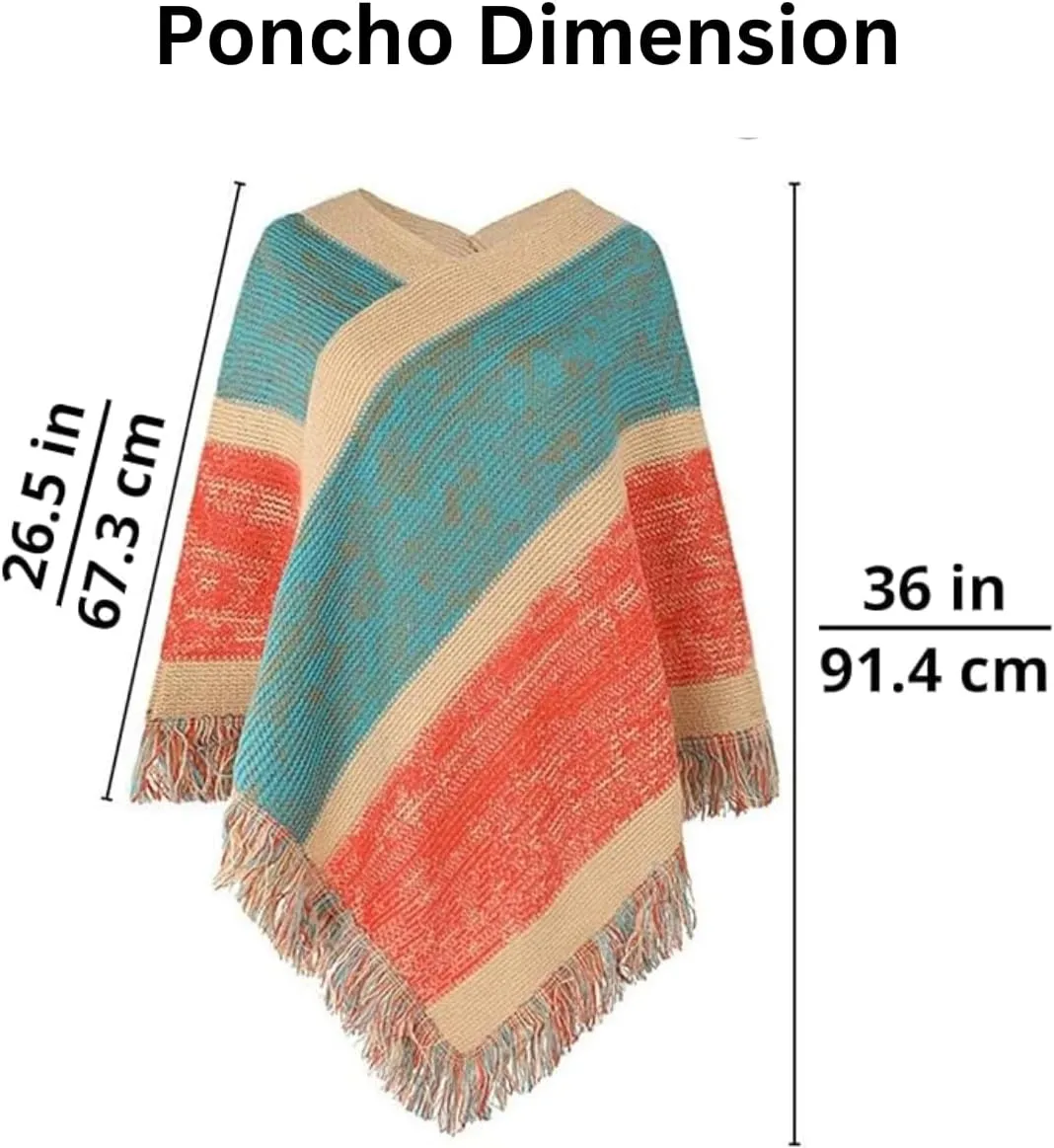 Chic Cardigan Bohemian Poncho | Soft and Comfortable Lightweight Cardigan Poncho | Cute and Stylish Shawl