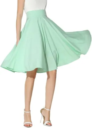 CHOiES record your inspired fashion Women's Pink/BlackBlue/White Solid High Waist Trumpet Midi Skirt (10 Colors)