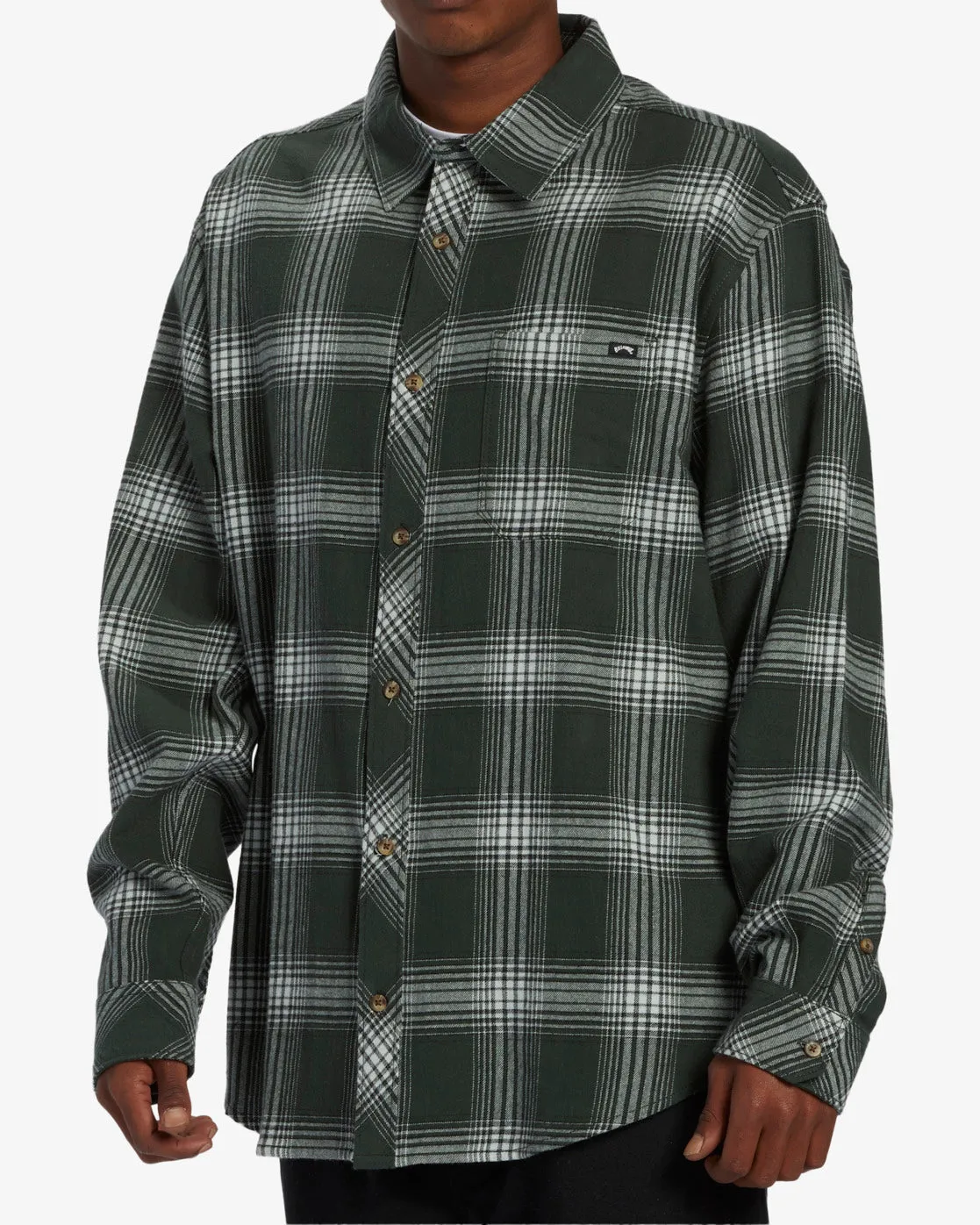 Coastline Flannel Long Sleeve Shirt - Dusty Forest