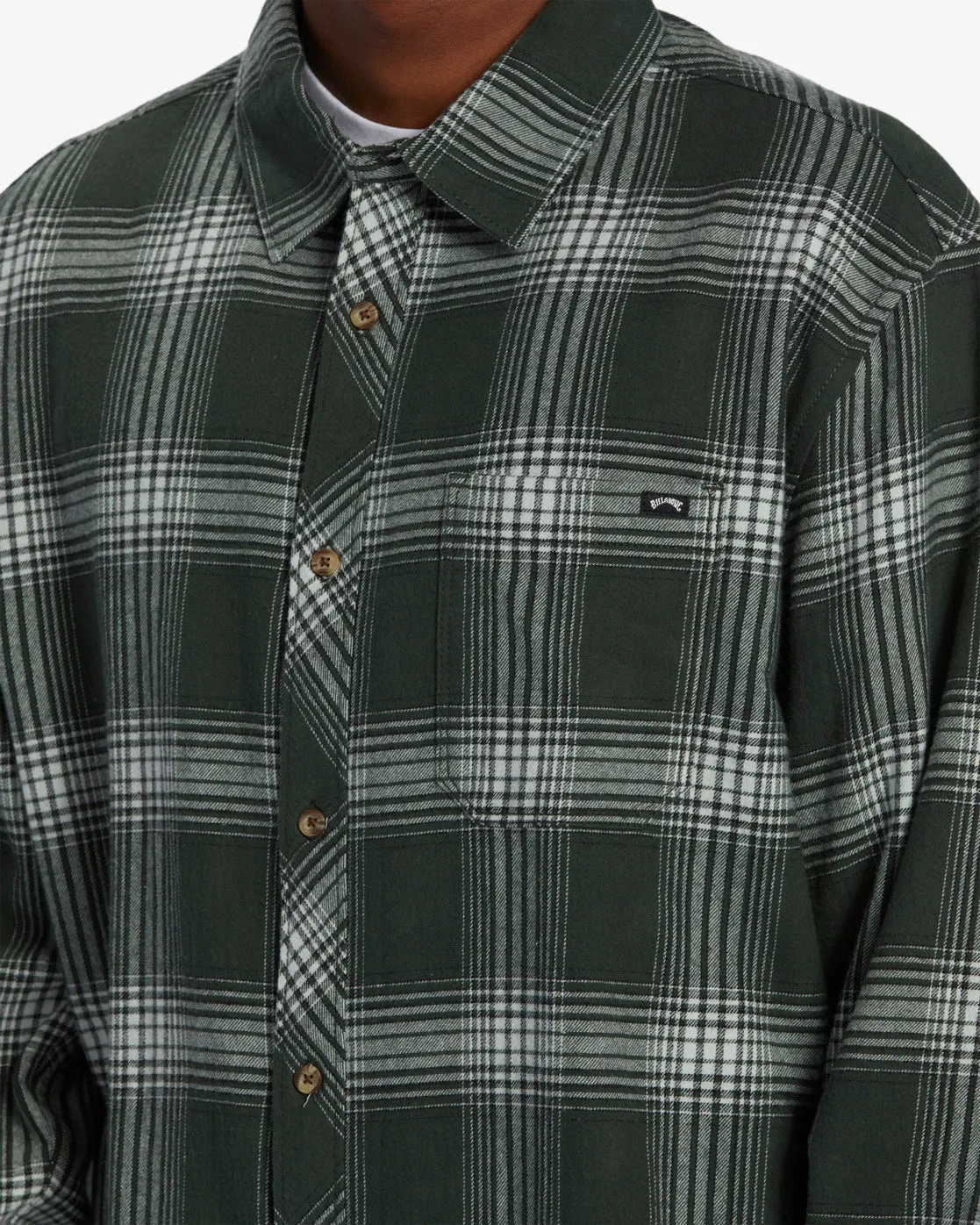 Coastline Flannel Long Sleeve Shirt - Dusty Forest