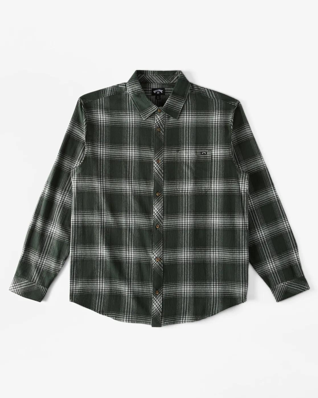Coastline Flannel Long Sleeve Shirt - Dusty Forest