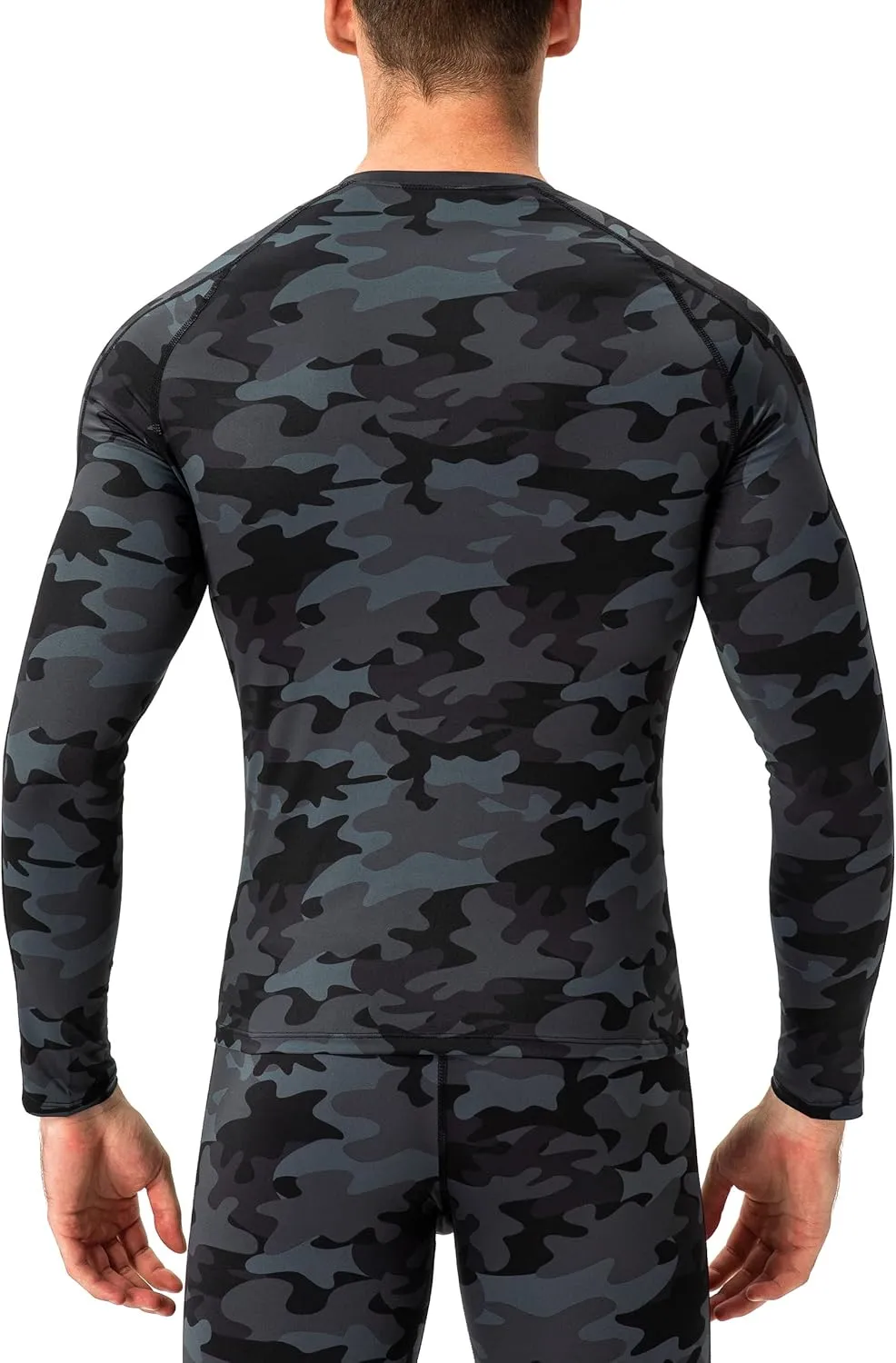 Compression Shirt for Men Workout Long Sleeve T Shirts Athletic Dry Fit Muscle Tops Base Layer for Basketball Gym