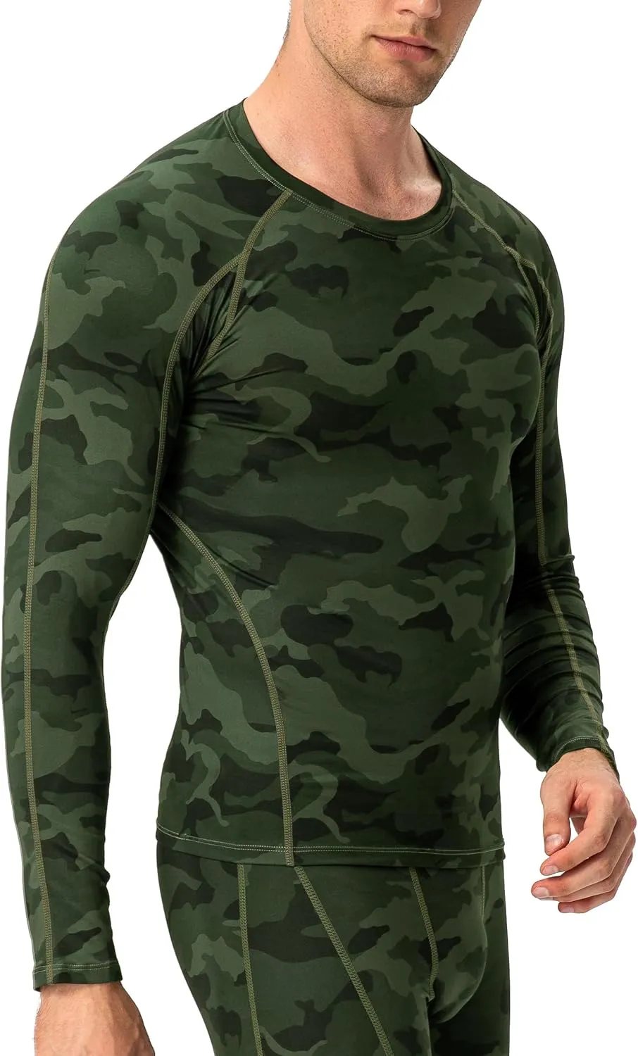 Compression Shirt for Men Workout Long Sleeve T Shirts Athletic Dry Fit Muscle Tops Base Layer for Basketball Gym