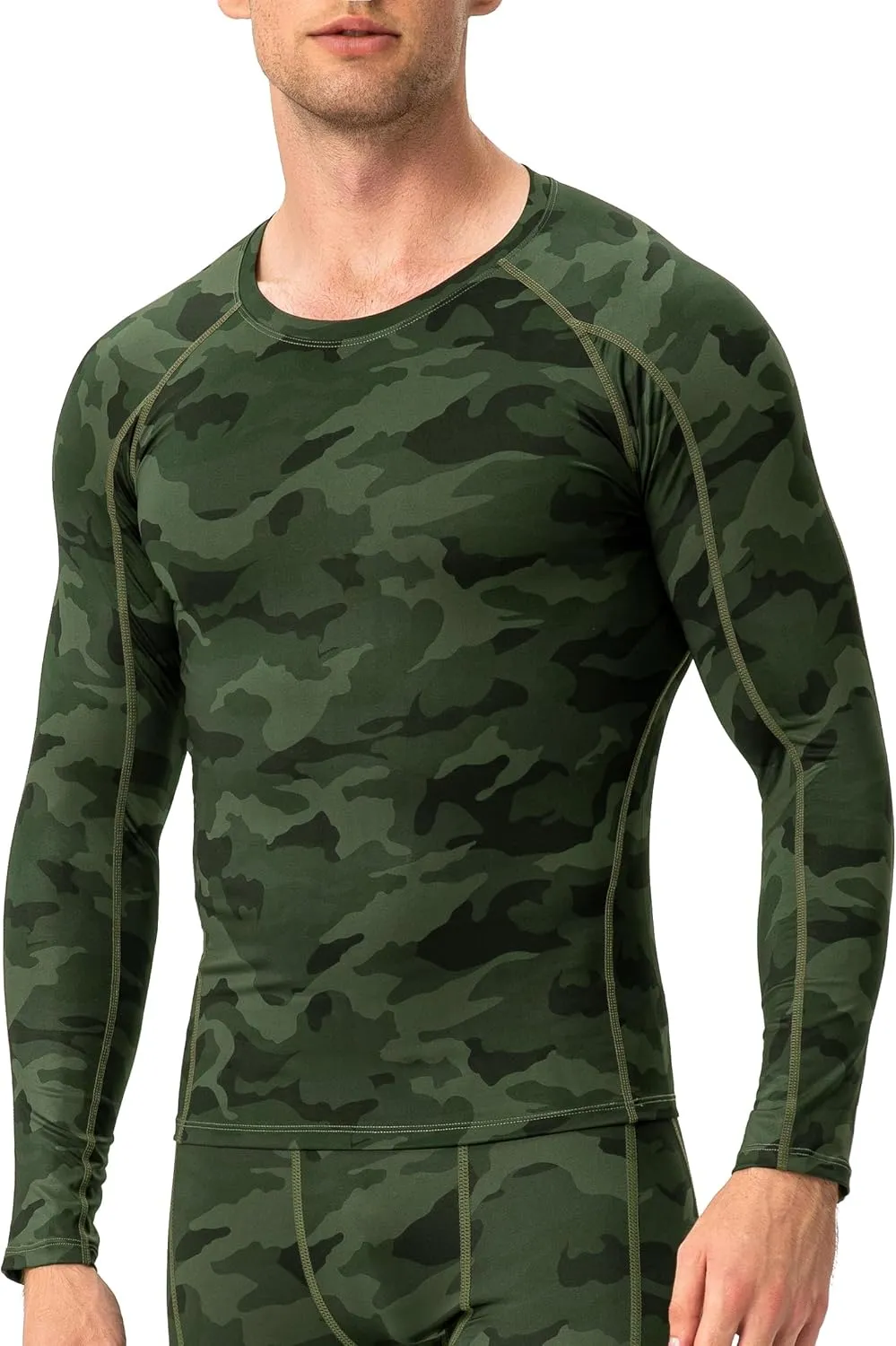 Compression Shirt for Men Workout Long Sleeve T Shirts Athletic Dry Fit Muscle Tops Base Layer for Basketball Gym