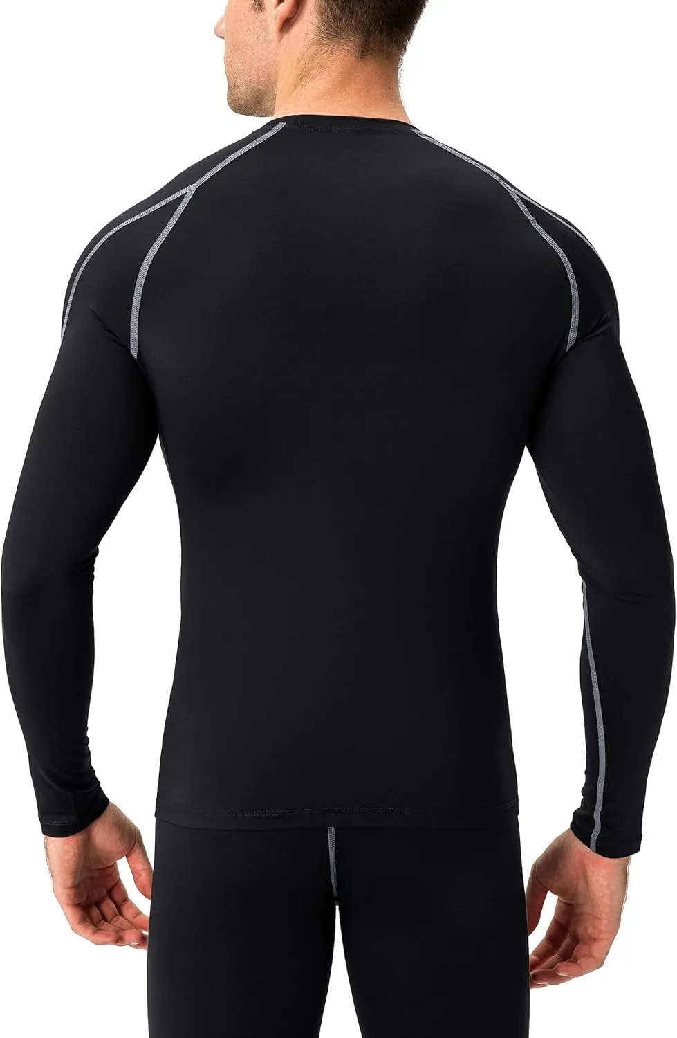 Compression Shirt for Men Workout Long Sleeve T Shirts Athletic Dry Fit Muscle Tops Base Layer for Basketball Gym