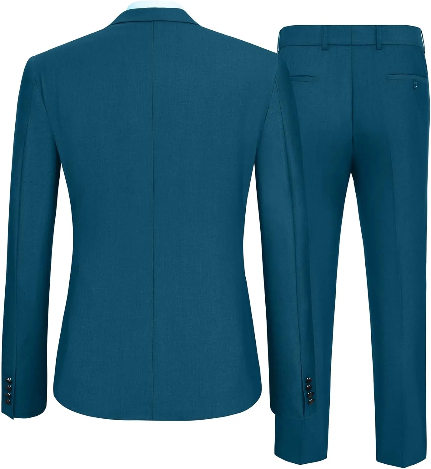 COOFANDY Men's 2 Piece Suit Casual Slim Fit Suits One Button Blazer Jacket Pants for Wedding Prom