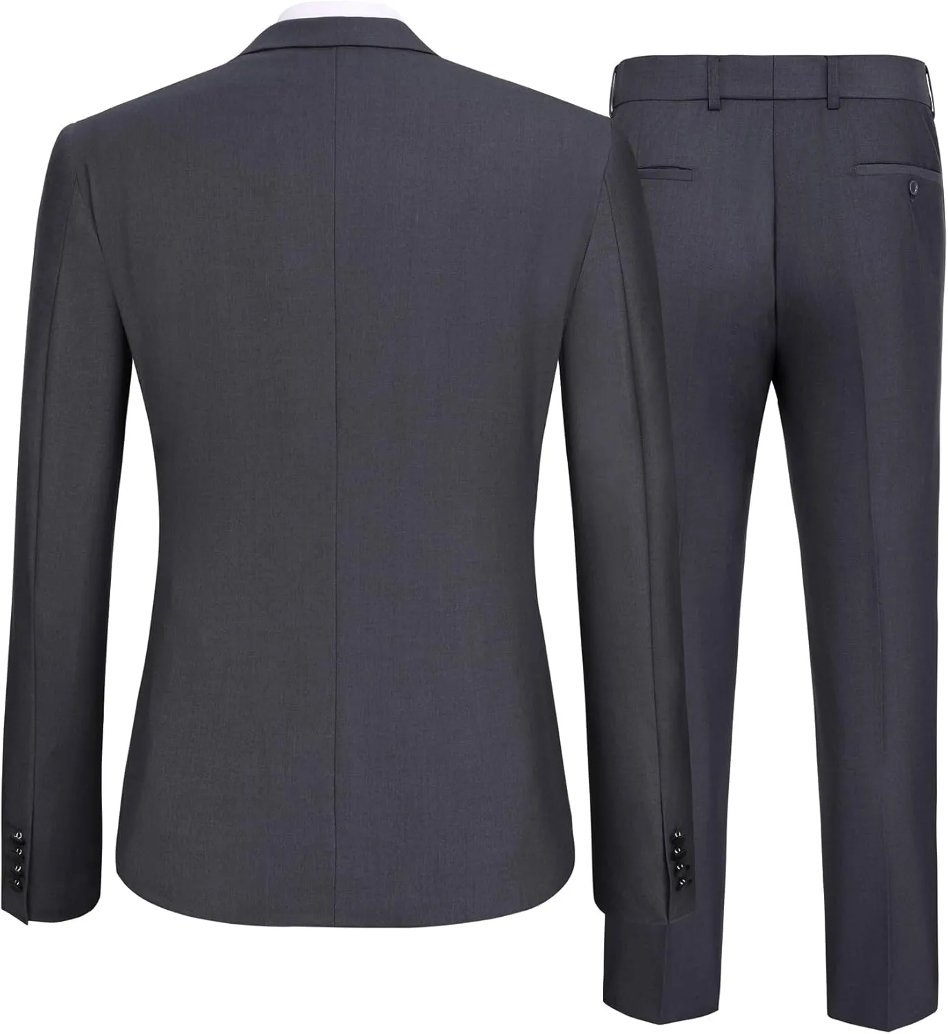 COOFANDY Men's 2 Piece Suit Casual Slim Fit Suits One Button Blazer Jacket Pants for Wedding Prom