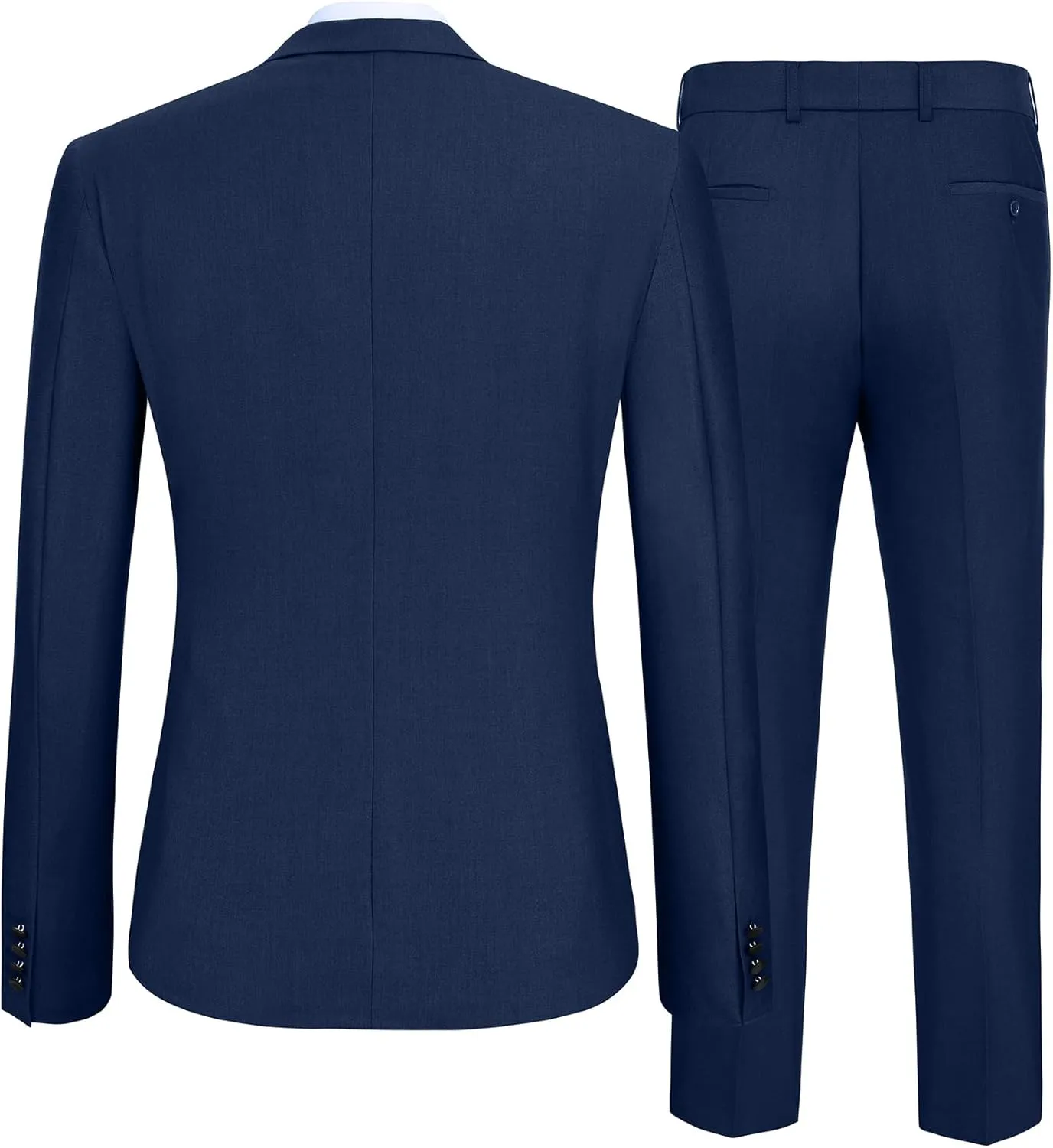 COOFANDY Men's 2 Piece Suit Casual Slim Fit Suits One Button Blazer Jacket Pants for Wedding Prom
