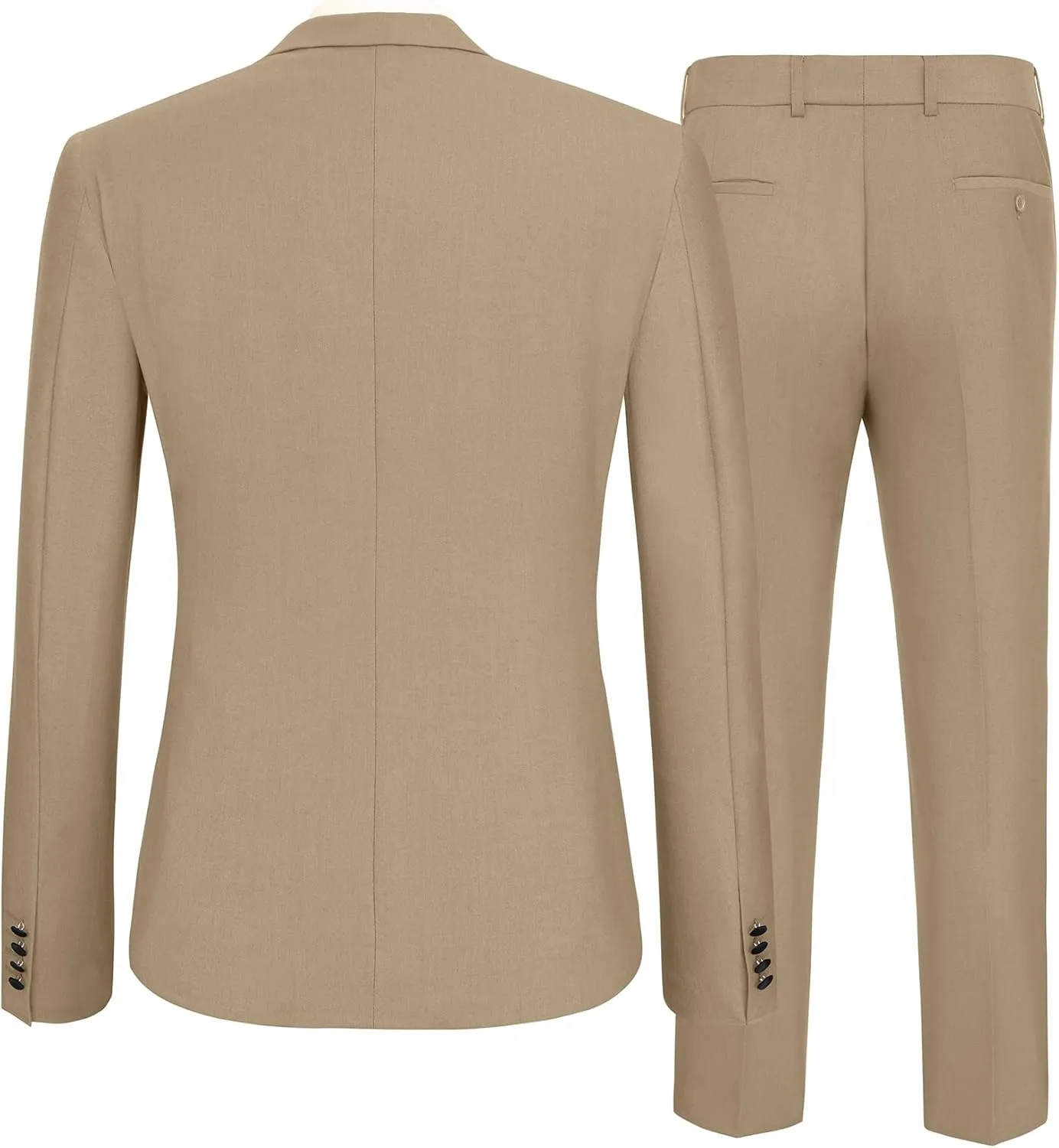 COOFANDY Men's 2 Piece Suit Casual Slim Fit Suits One Button Blazer Jacket Pants for Wedding Prom