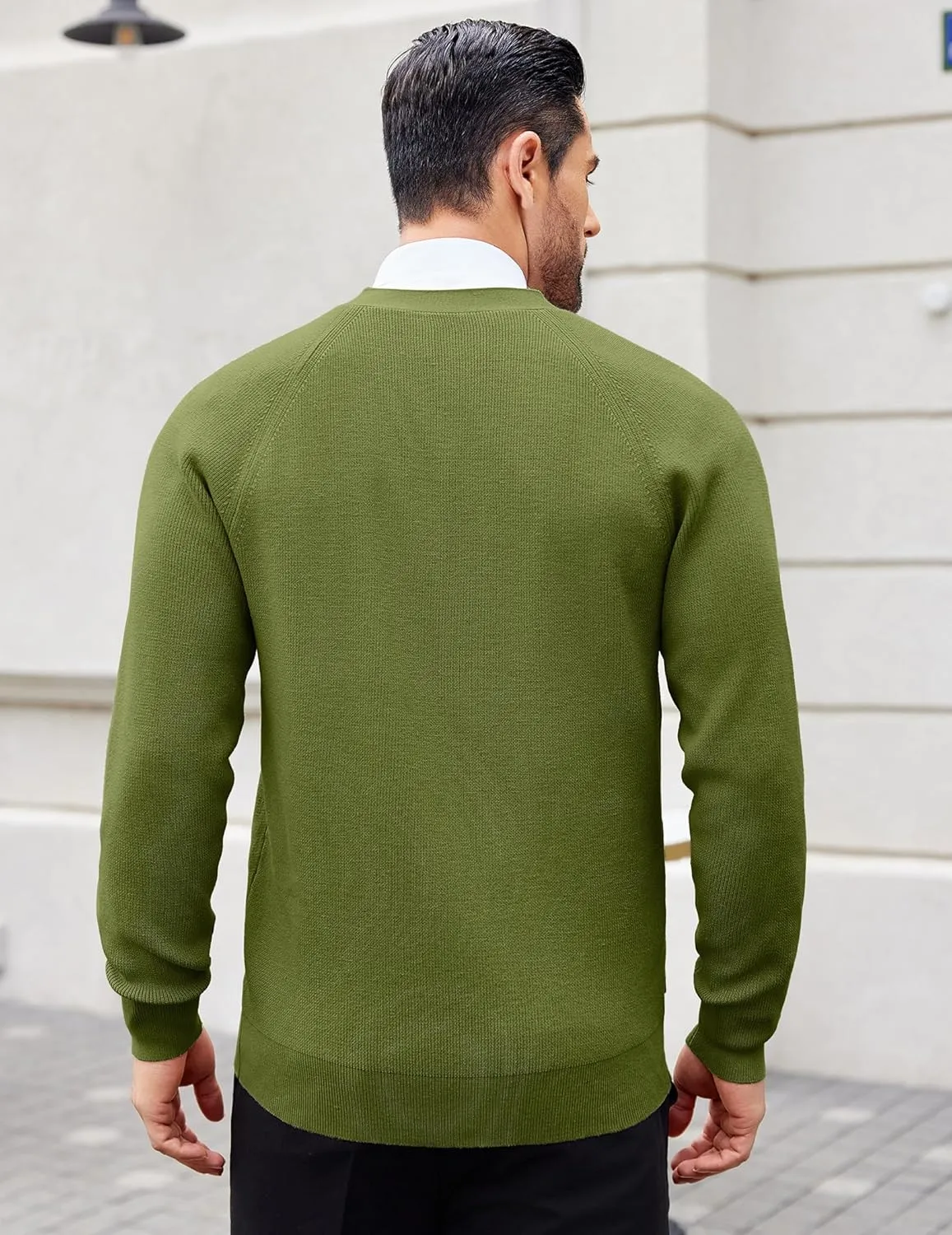 COOFANDY Men's Cardigan Sweaters with Button Lightweight Casual V Neck Long Sleeve Pockets Knitted Sweater