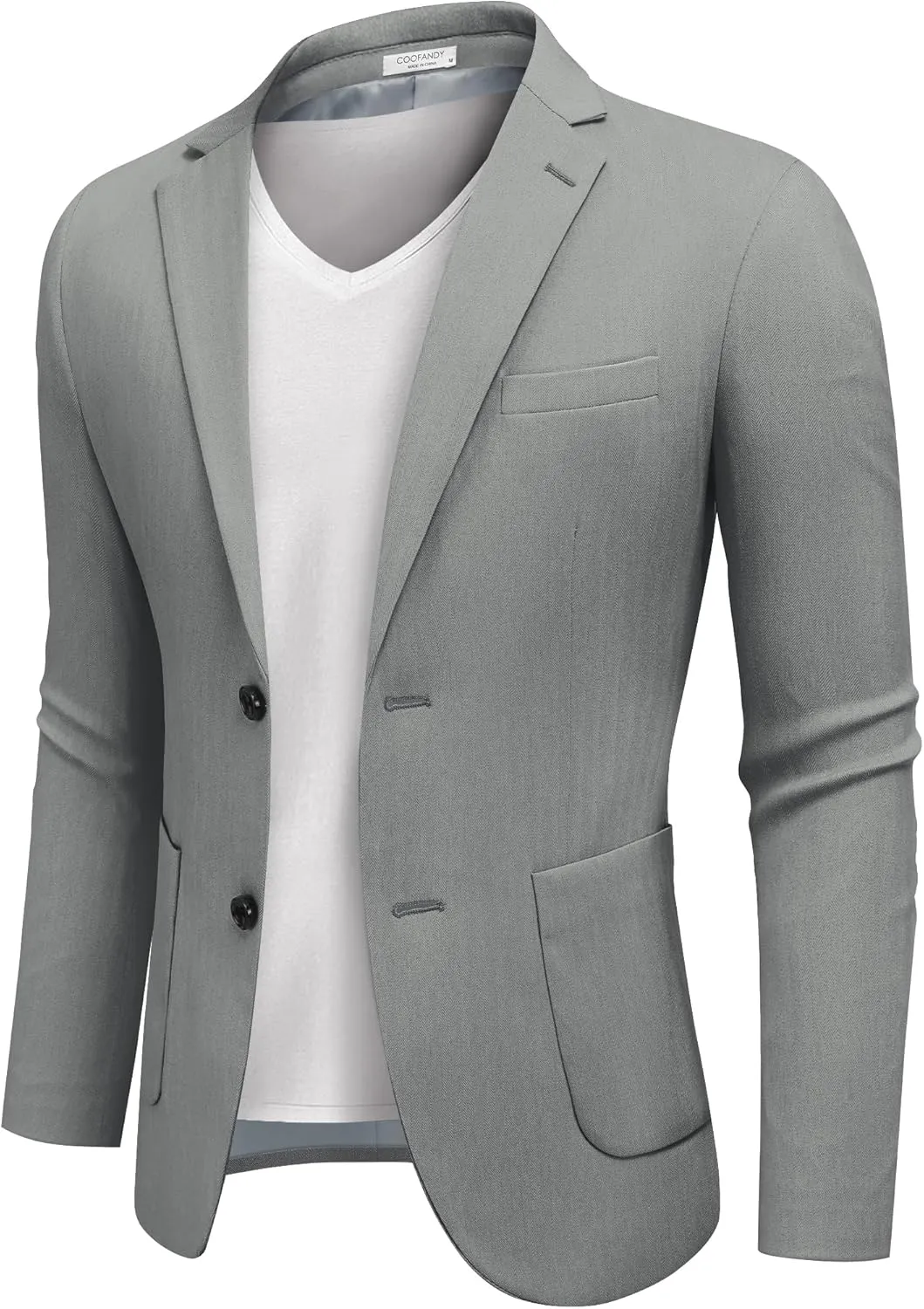 COOFANDY Men's Casual Knit Blazer Suit Jacket Lightweight Sport Coats Two Button