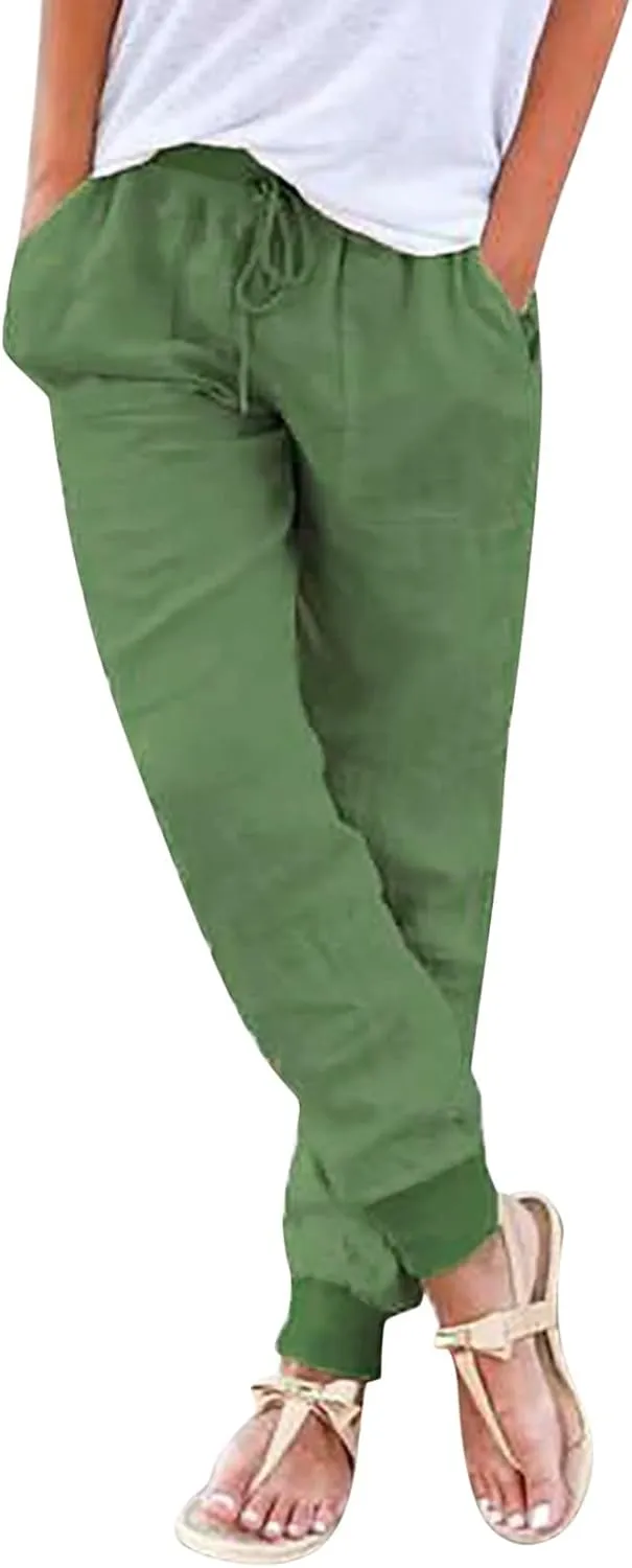 Corduroy Pleated Pants for Women Winter Crochet Sports Capris with Pockets Fleece Lined Water Resistant