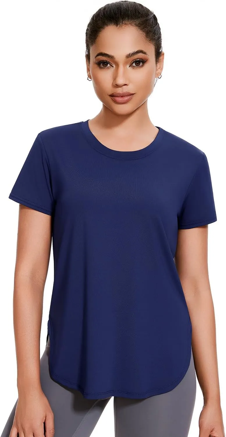 Cosy Pyro 4-Pack Workout Tops for Women UPF 50  Yoga Shirts Short Sleeve Athletic T-Shirts Quick Dry Running Gym Tee