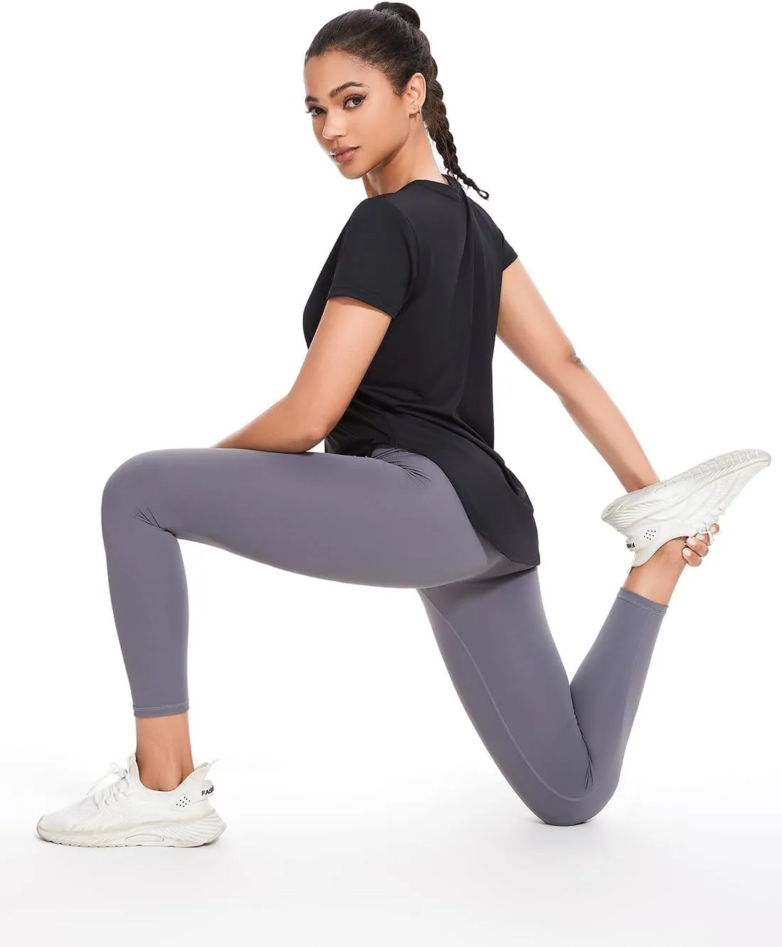 Cosy Pyro 4-Pack Workout Tops for Women UPF 50  Yoga Shirts Short Sleeve Athletic T-Shirts Quick Dry Running Gym Tee