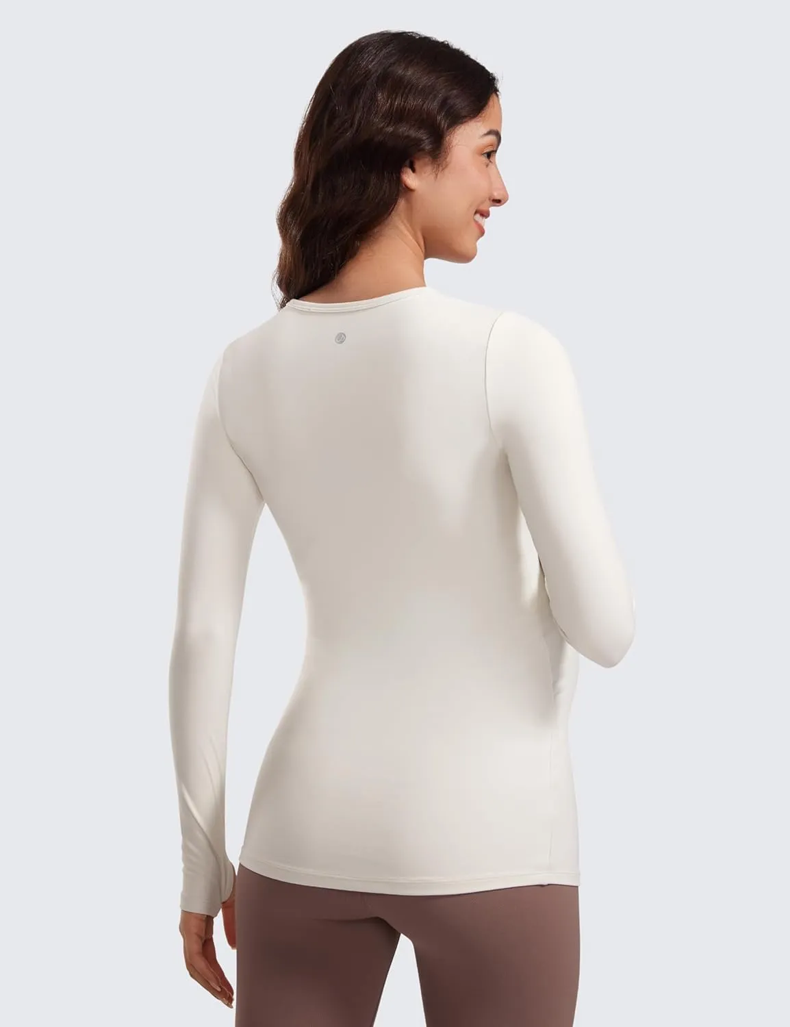 CRZ YOGA Womens Butterluxe Long Sleeve Maternity Tops Crewneck Pregnancy Basic Shirts Soft Athletic Yoga Casual Tee Blouses