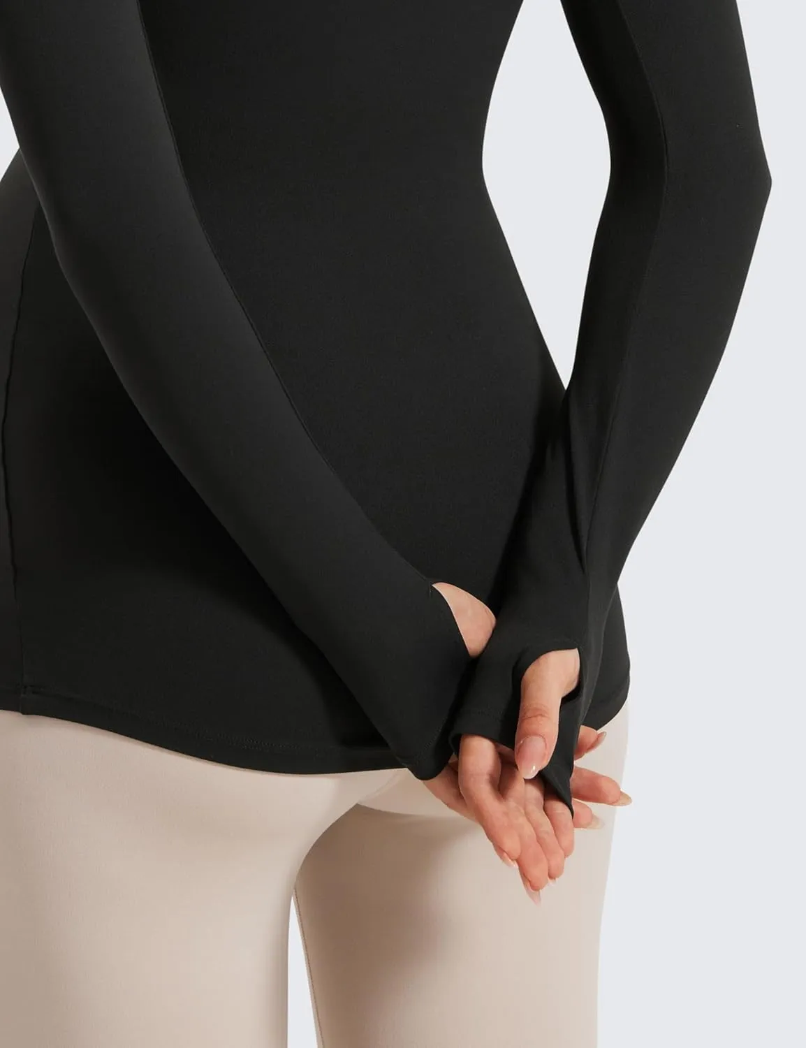 CRZ YOGA Womens Butterluxe Long Sleeve Maternity Tops Crewneck Pregnancy Basic Shirts Soft Athletic Yoga Casual Tee Blouses