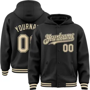 Custom Hoodie Baseball Jackets Personalized Varsity Letterman Jackets Stitched Name Number Logo for Men Women Youth