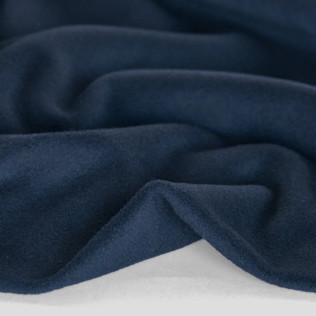Deadstock Cashmere Wool Blend Coating - Navy