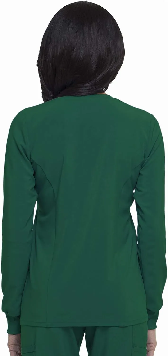 Dickies Scrub Jackets for Woman Snap Front Warm-up Jacket with 2 Pockets - DK305