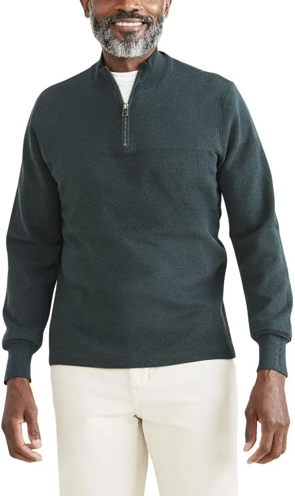 Dockers Men's Regular Fit Long Sleeve Quarter Zip Sweater