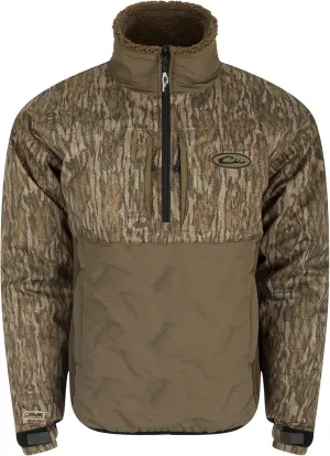 Drake Waterfowl Men's LST Guardian Flex Double Down 1/4 Zip Eqwader Insulated Waterproof Breathable Hunting Jacket