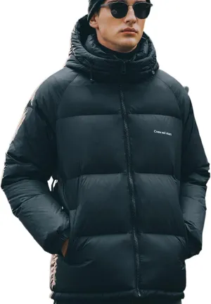 Duck Down Jackets For Men,Mens Puffer Jacket For Cold Protection And Warmth,Hooded Mens Winter Coat,90 White Duck Down