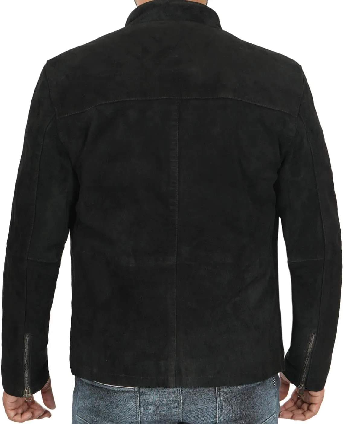 fjackets Real Suede Leather Bomber Jackets For Men - Baseball Leather Jacket Men