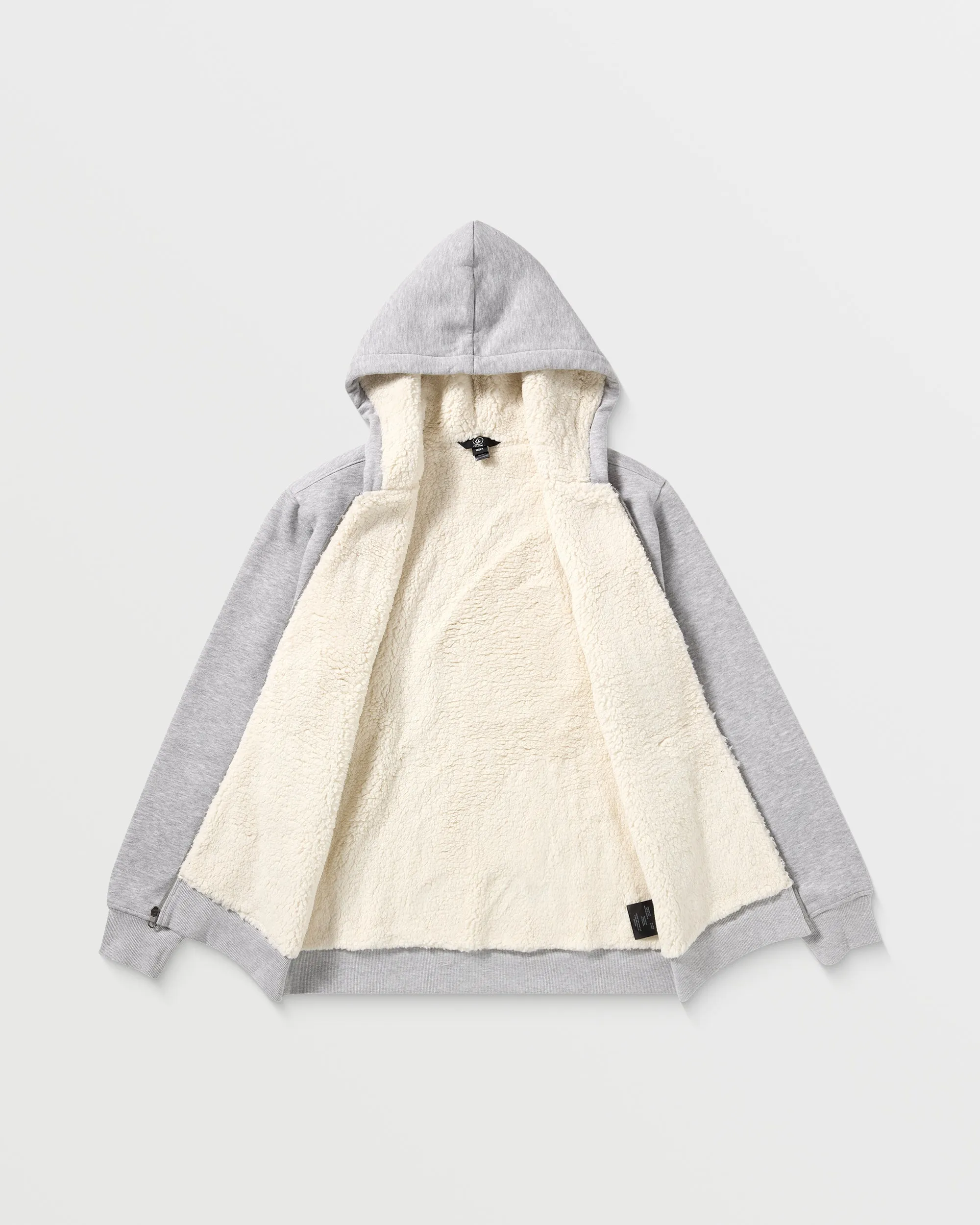Foreman Zip Fleece Hoodie Sherpa - Heather Grey