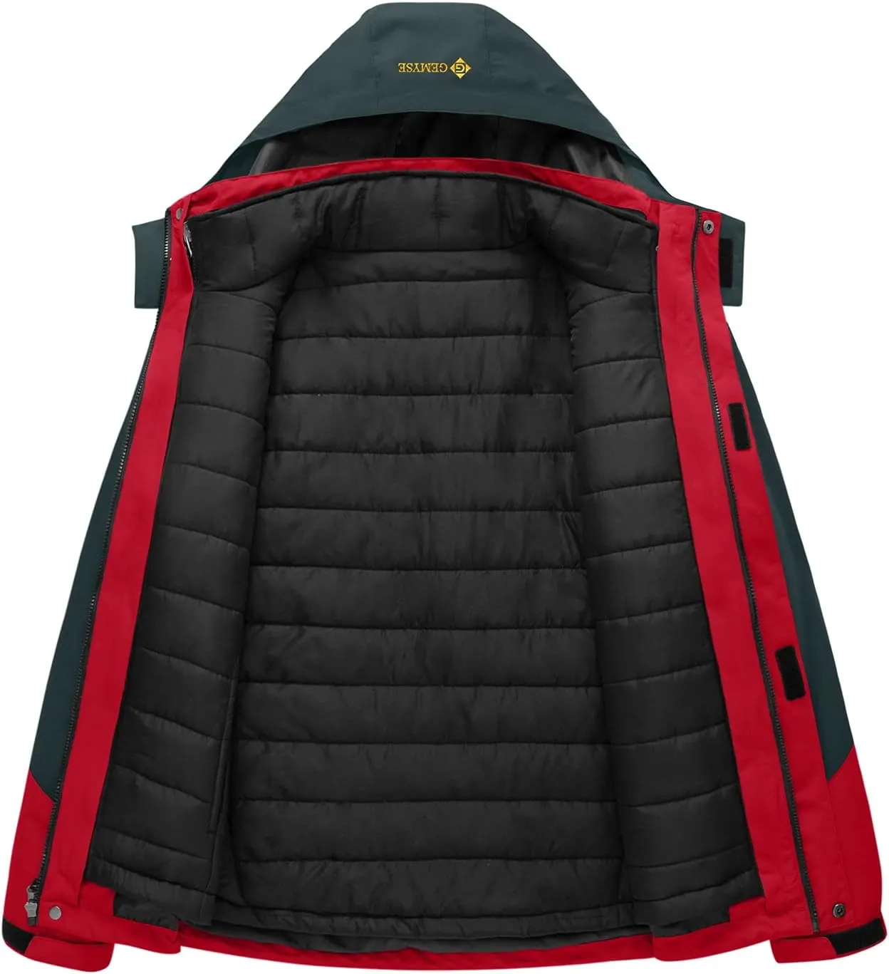 GEMYSE Men's Waterproof 3-in-1 Ski Snow Jacket Puffer Liner Insulated Winter Coat