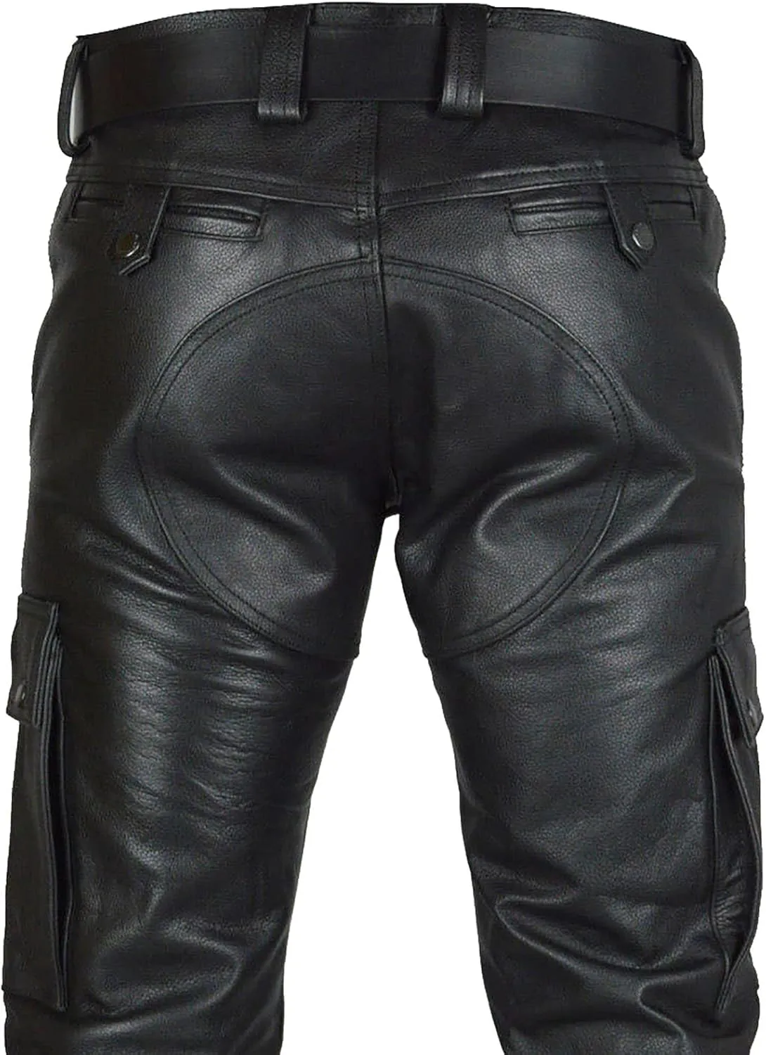 GIERIDUC Men's Faux Leather Pants Mens Extra Long Length Pyjama Bottoms Men's Pants with Long Crotch Grey Sweatpants for Men