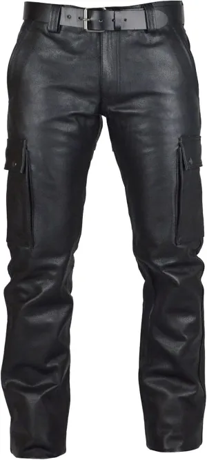 GIERIDUC Men's Faux Leather Pants Mens Extra Long Length Pyjama Bottoms Men's Pants with Long Crotch Grey Sweatpants for Men