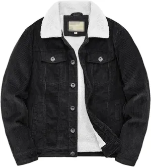 Haitpant Male Cotton Padded Jackets Warm Loose Parka Short Corduroy Coat Winter Solid Zip Casual Windbreaker